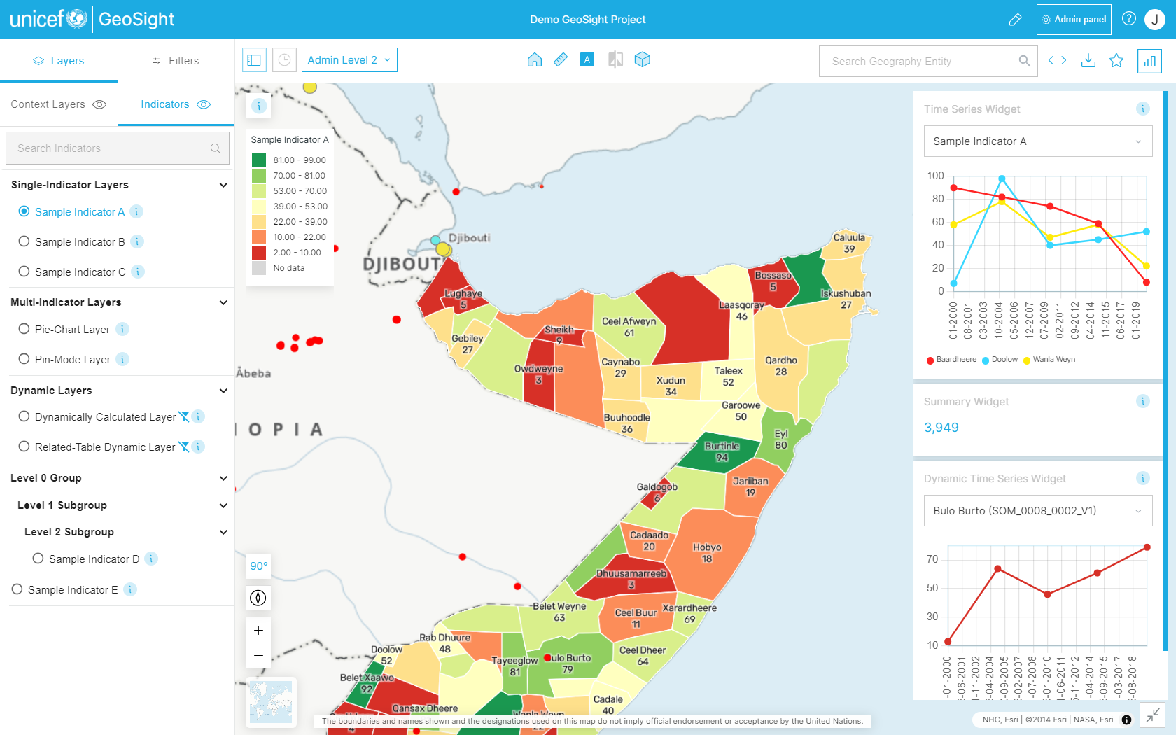 GeoSight demo dashboard