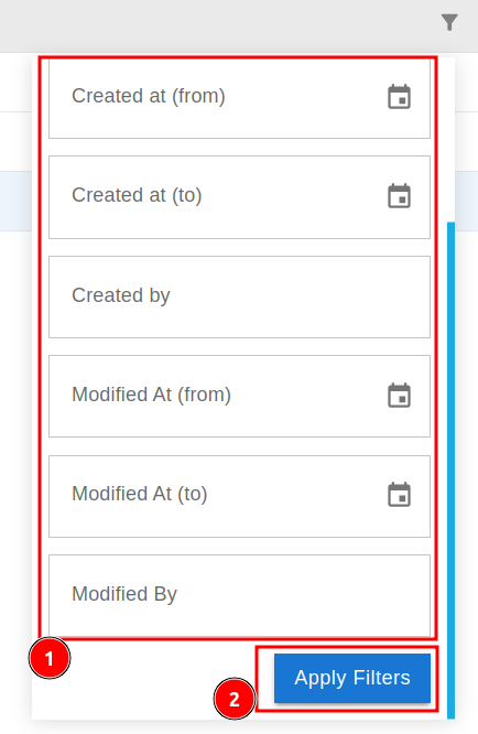 Filter Dialog