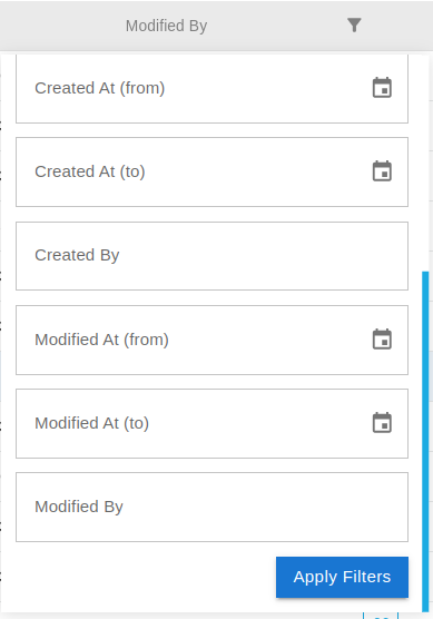 Filter Panel